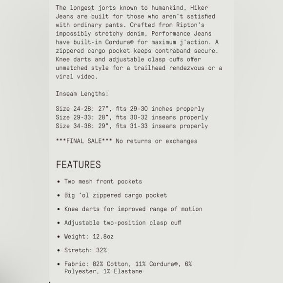 Ripton & co Hiking Women's Blue Jeans size 29 - Picture 7 of 14